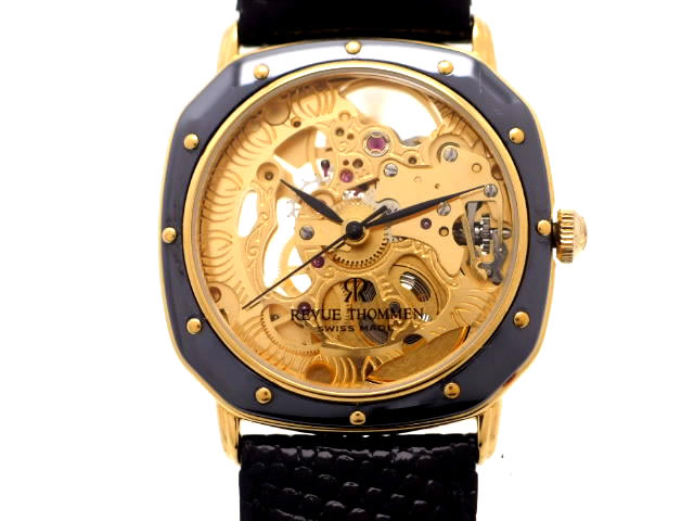 レビュートーメン　スケルトンウォッチ レビュートーメン スケルトン メンズ GP 手巻 OH済 1990年代