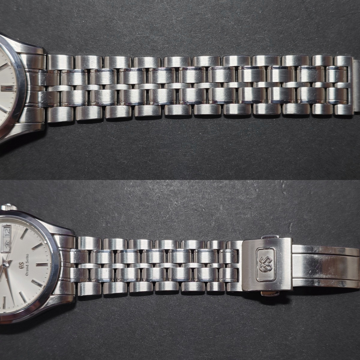 【稼働】　美品　SEIKO グランドクウォーツ　デイデイト　ホワイト文字盤　純正 Grand Seiko グランドセイコー 9Fクォーツ デイト 12角ベゼル ホワイト