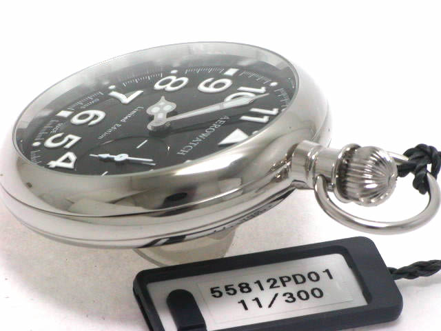 アエロ 100周年記念限定300 懐中時計 手巻 55812P001 新品
