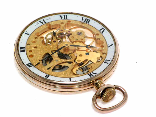 アエロ スケルトン 懐中時計 GP 56738 J501 手巻 USED