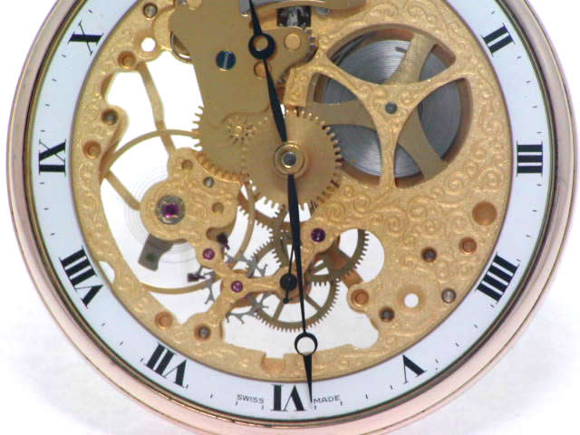 アエロ スケルトン 懐中時計 GP 56738 J501 手巻 USED