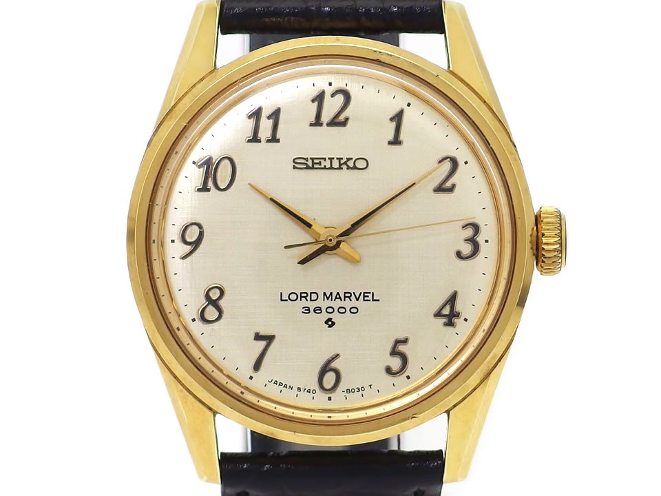 セイコー ロードマーベル 36000 5740-8000 GP 絹目文字盤 アラビアインデックス 手巻 OH済 昭和49年製 Seiko