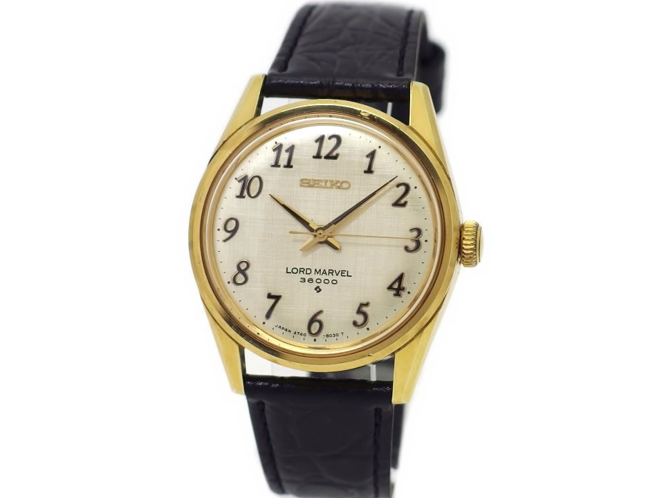 セイコー ロードマーベル 36000 5740-8000 GP 絹目文字盤 アラビアインデックス 手巻 OH済 昭和49年製 Seiko