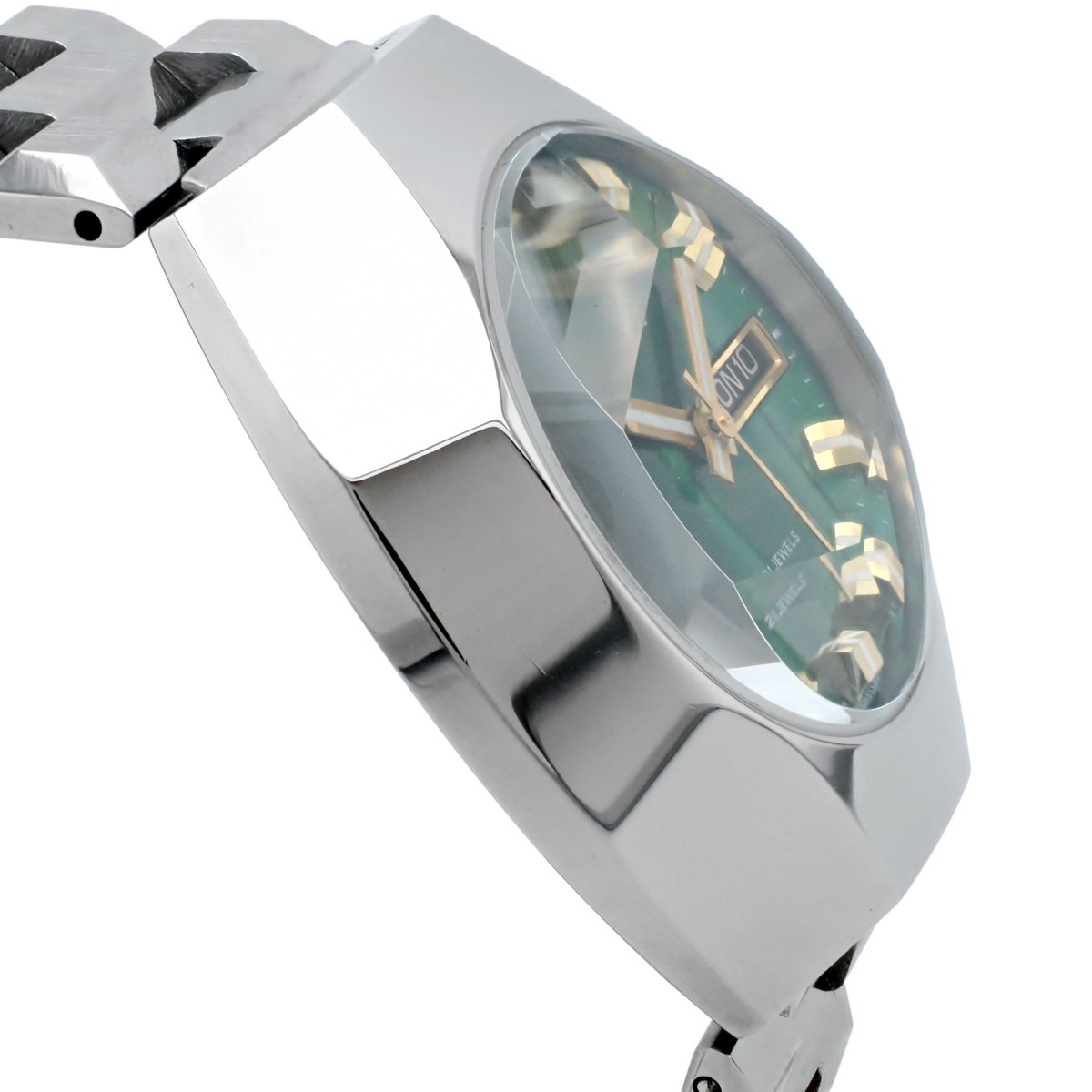 A43 希少 稼動品 CITIZEN 5面カットガラス 80年代ヴィンテージ