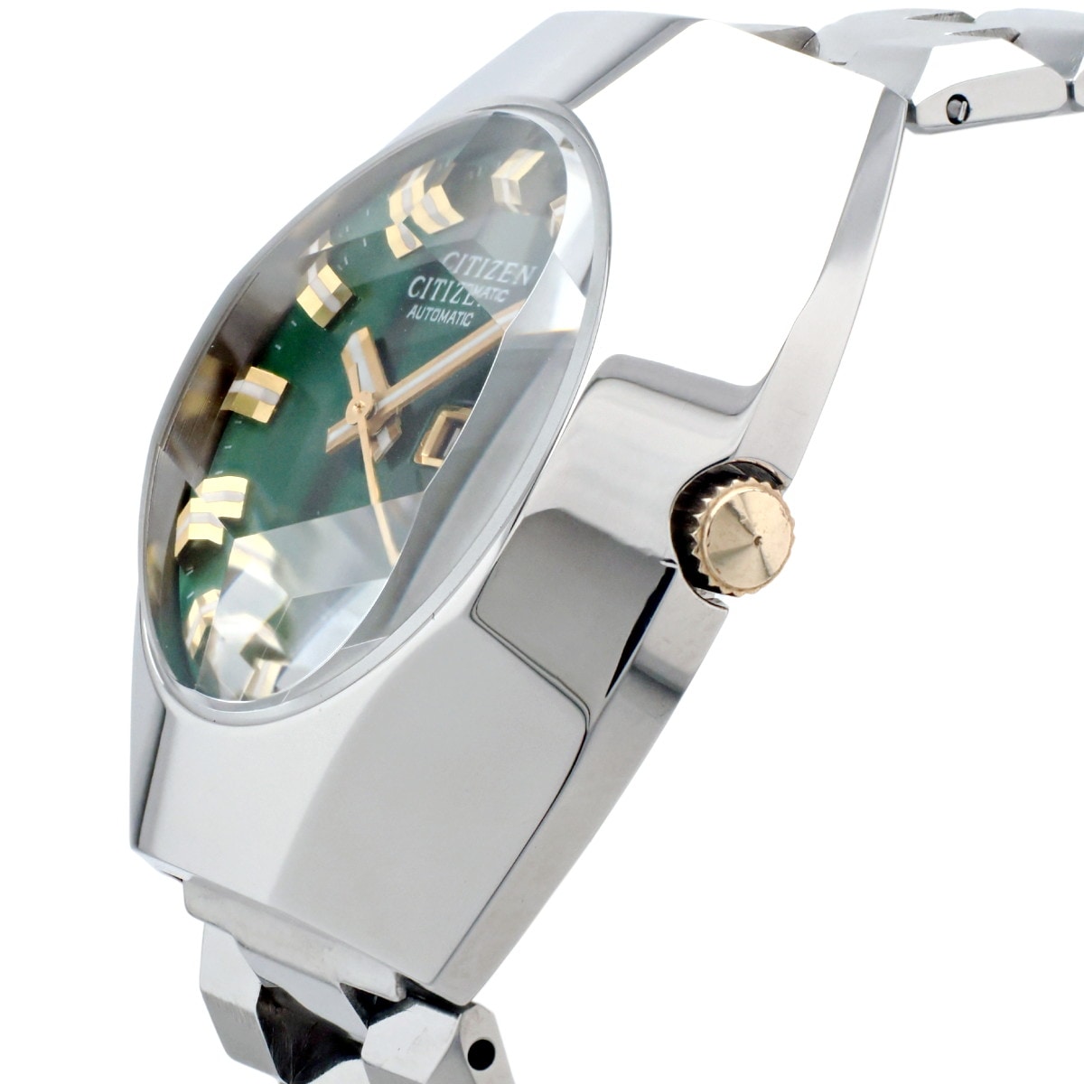 シチズン 5面カットガラス 4-652045Y グリーン文字盤 Cal.6501 21石
