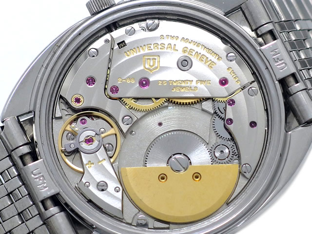 ユニバーサル・ジュネーブ ホワイトシャドウ マイクロローター 自動巻 OH済 1970年代