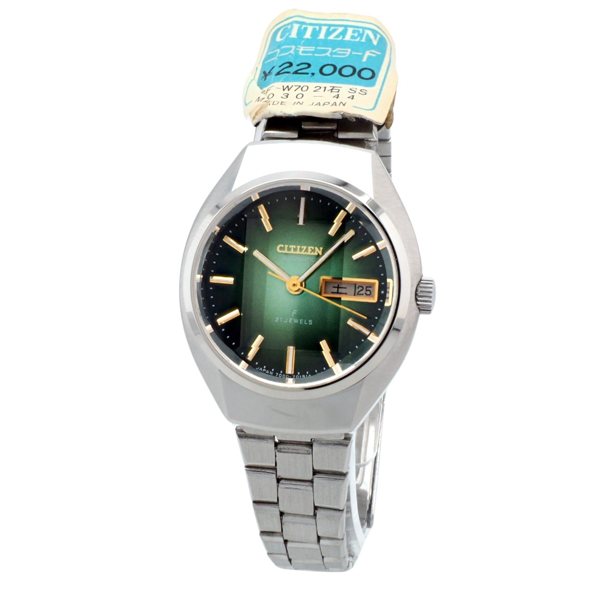 シチズン コスモスターF レディース 4-700457 Y 9面カットガラス 自動巻 OH済 昭和50年/1975年製