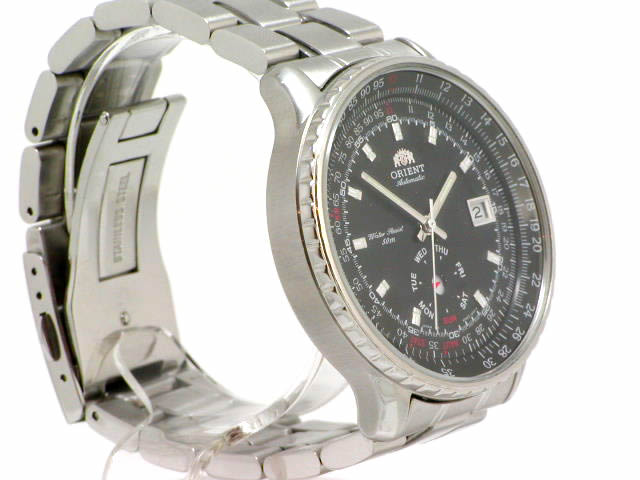 オリエント キングマスター 自動巻き 計算尺インナーベゼル ブラック CEM5Z008BS USED