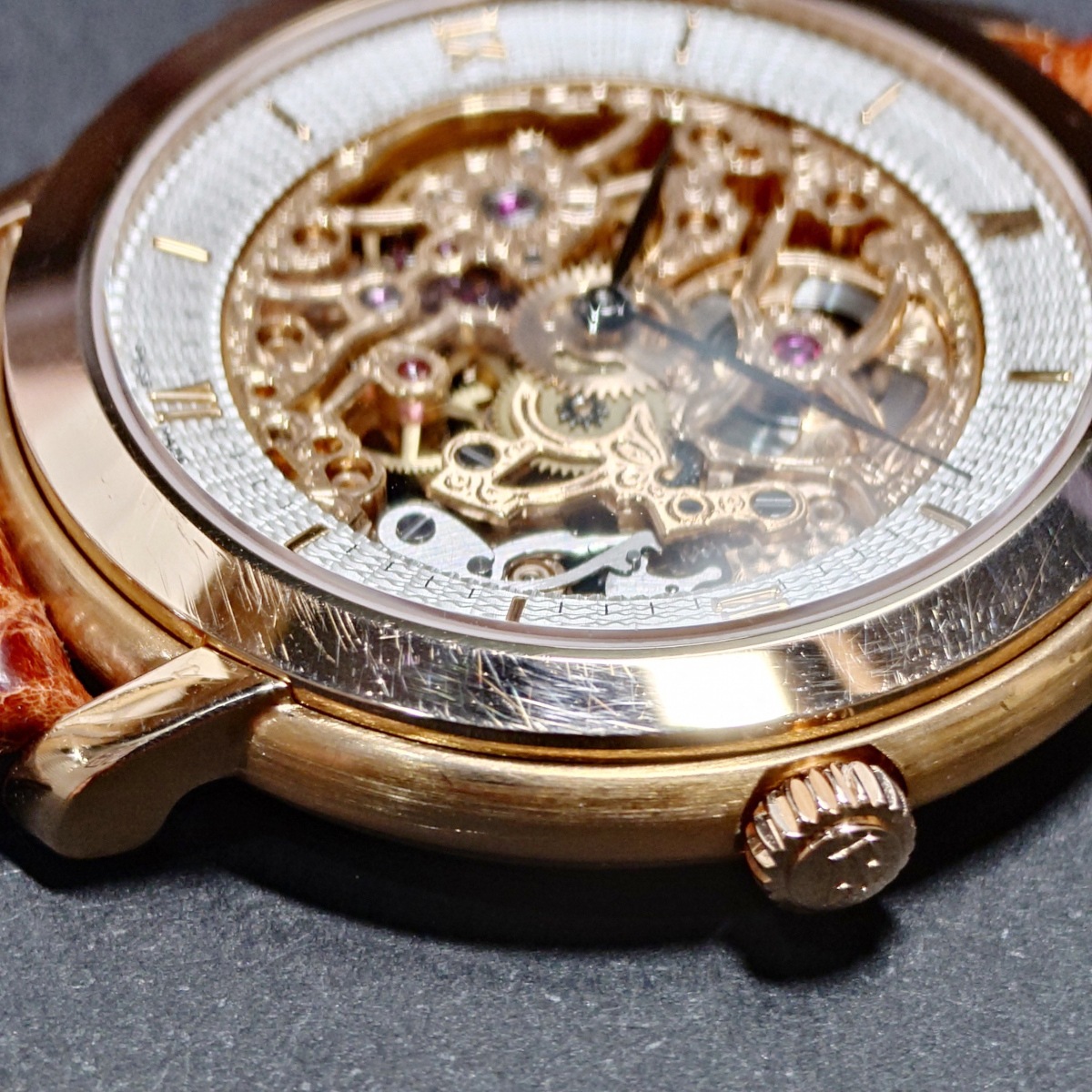 【商談中】オーデマピゲ ジュールオーデマ スケルトン 18金ピンクゴールド 15058OR.OO.A067CR.01 純正金尾錠 手巻き メーカーコンプリートサービス済 2005年製 USED