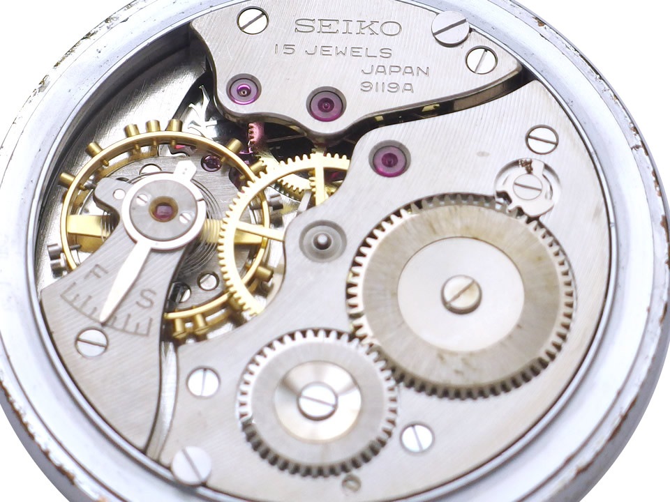 セイコー プレシジョン 懐中時計 91-0020 Cal.9119A 15石手巻 OH済