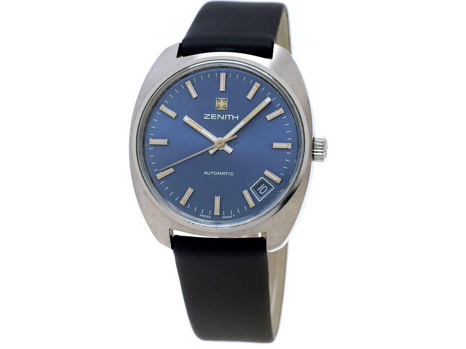 ゼニス Ref.01-1291-380 Cal.2572 PC 青文字盤 自動巻 OH済 1970年代
