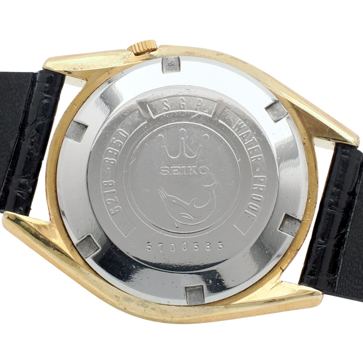 セイコー マチック ウィークデーター 6218-8950 金メッキケース 35石