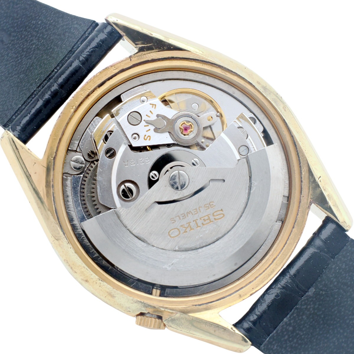セイコー マチック ウィークデーター 6218-8950 金メッキケース 35石