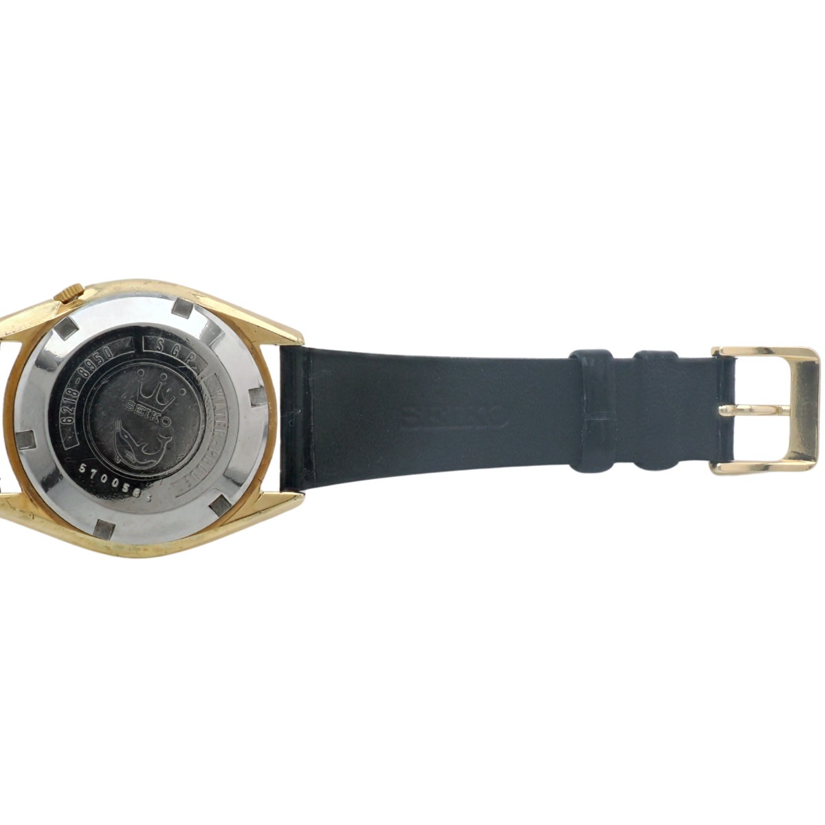 セイコー マチック ウィークデーター 6218-8950 金メッキケース 35石