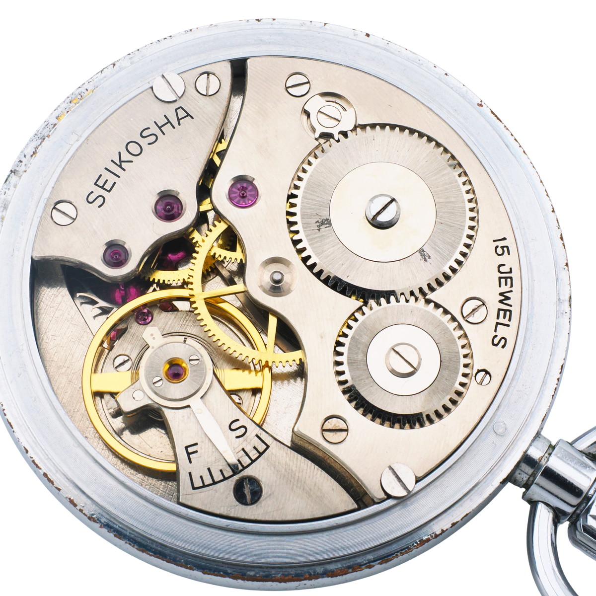 セイコー プレシジョン 懐中時計 91-0020 黒針 セコンドセッティング 15石 手巻 OH済 1969年製（昭和44年）