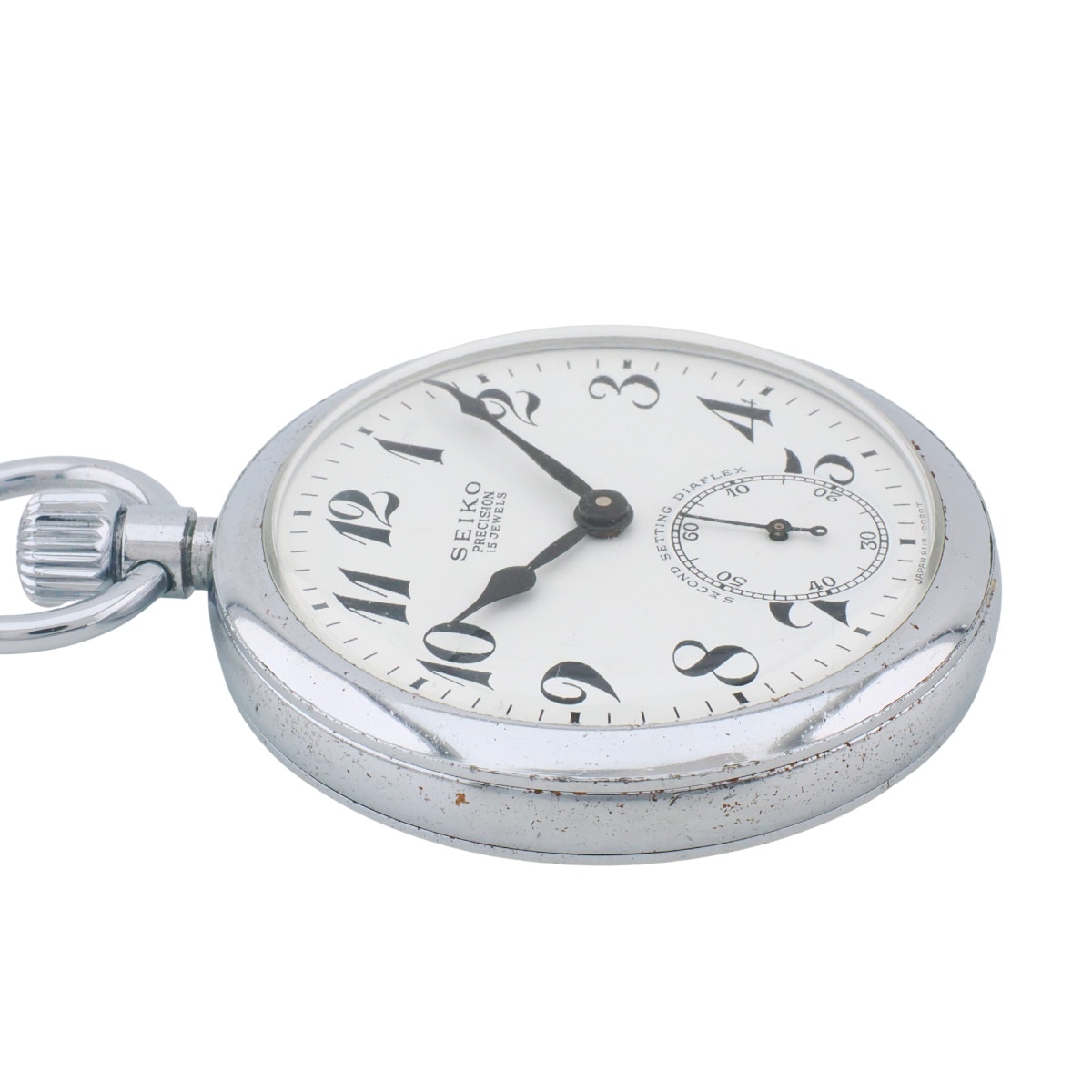 セイコー プレシジョン 懐中時計 91-0020 黒針 セコンドセッティング 15石 手巻 OH済 1969年製（昭和44年）
