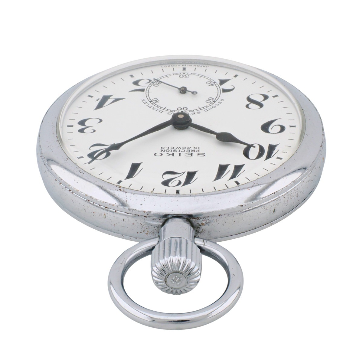 セイコー プレシジョン 懐中時計 91-0020 黒針 セコンドセッティング 15石 手巻 OH済 1969年製（昭和44年）