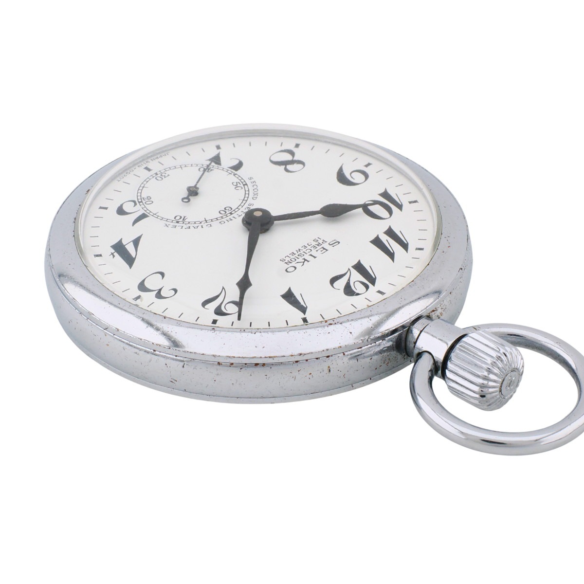 セイコー プレシジョン 懐中時計 91-0020 黒針 セコンドセッティング 15石 手巻 OH済 1969年製（昭和44年）