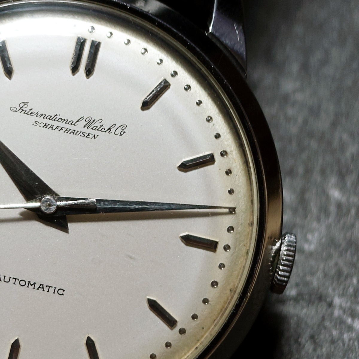 IWC ヴィンテージ ビッグケース Cal.853 ペラトン式 自動巻 筆記体ロゴ OH済 1959年製