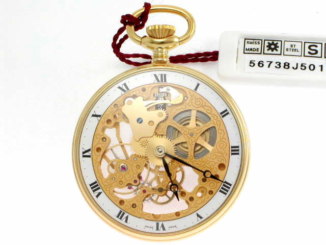 アエロ 懐中時計 手巻 両面スケルトン GP 56738j501 J503　新品