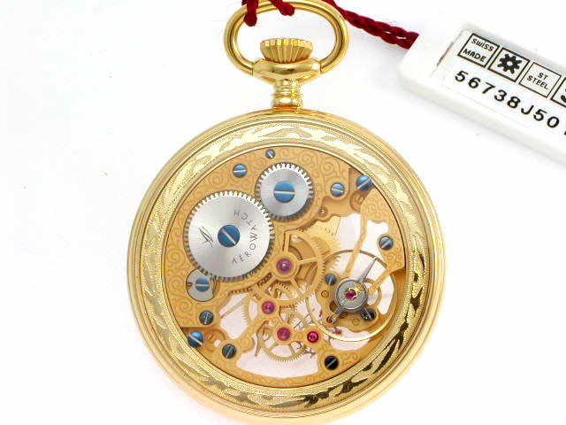 アエロ 懐中時計 手巻 両面スケルトン GP 56738j501 J503　新品