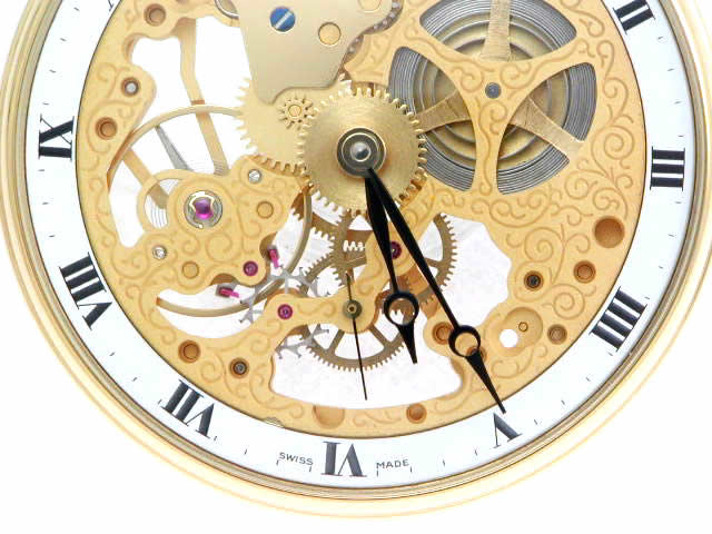 アエロ 懐中時計 手巻 両面スケルトン GP 56738j501 J503　新品