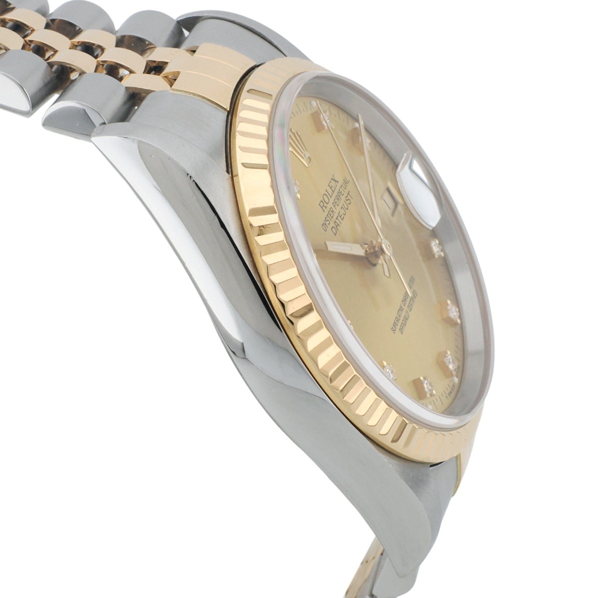 【2026年1月日ロレOH済/フルセット】ロレックス デイトジャスト 16233G 10Pダイヤ シャンパン S番 1993年 Rolex