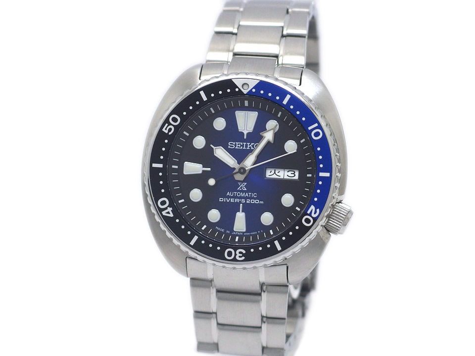 自動巻き 腕時計 黒/青ダイバー