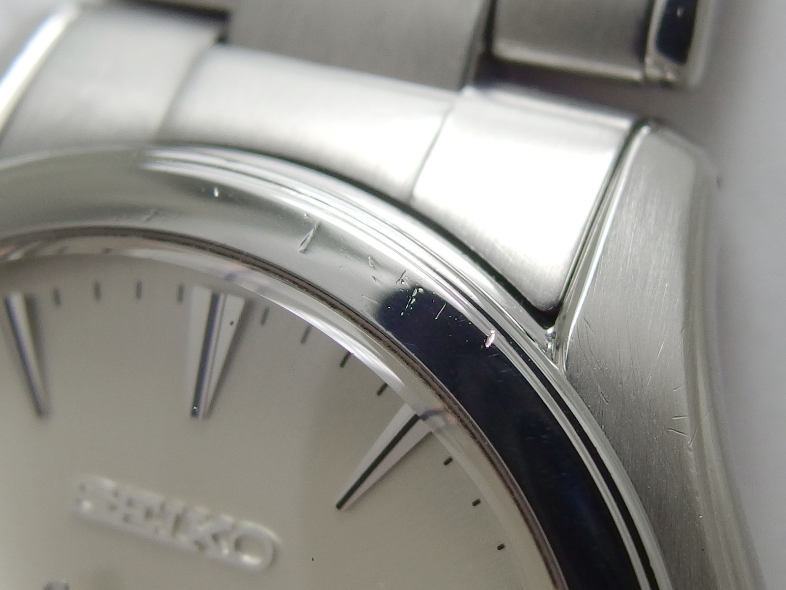 グランドセイコー SBGX005 9F62-0A10 文字盤放射仕上げ GSメタルブレスレット 付属品付き クオーツ 1998年製 USED Seiko