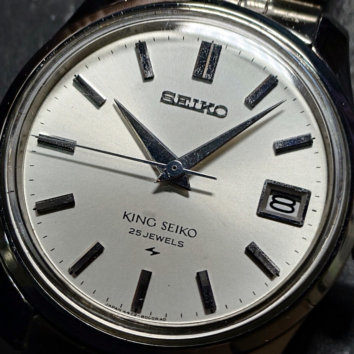 キングセイコー 4402-8000 44KSデイト 後期型 亀戸メダリオン 手巻 OH済 1968年製(昭和43年)