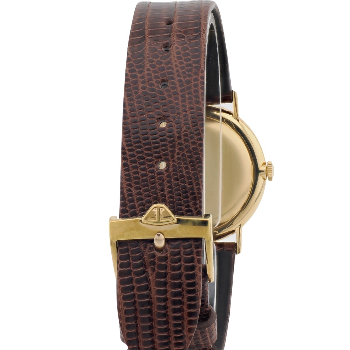 JAEGER-LECOULTRE ジャガールクルト ブラウン 革 19号 ジャガールクルト ラウンド ステンレスケース 全アラビアダイヤル 1940