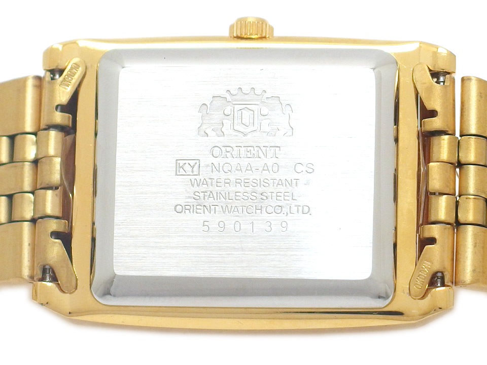 オリエント レクタンギュラーケース BNQAA001CJ GP/SS 自動巻 未使用品 ORIENT