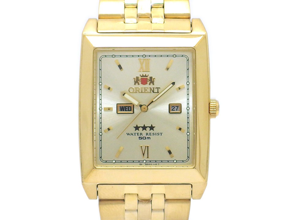 オリエント レクタンギュラーケース BNQAA001CJ GP/SS 自動巻 未使用品 ORIENT