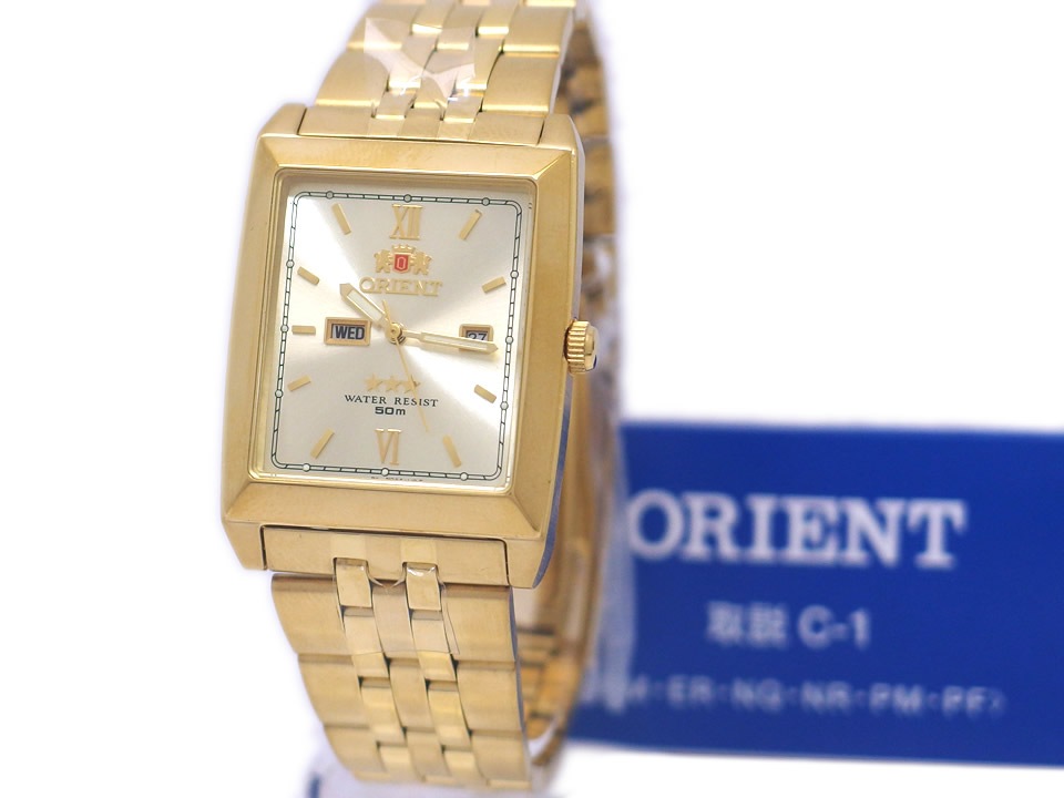 オリエント レクタンギュラーケース BNQAA001CJ GP/SS 自動巻 未使用品 ORIENT