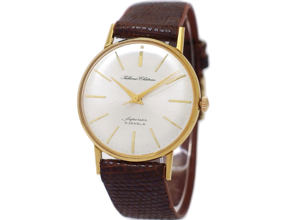 タカノ シャトー スーペリア Ref.30011 金メッキ タグ付き Cal.521 19石 手巻 OH済 1960年頃