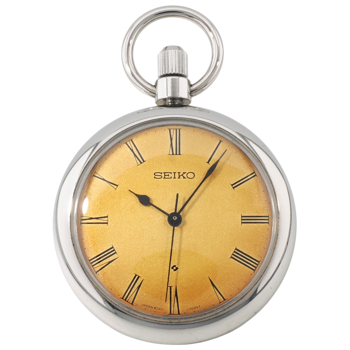 セイコー 懐中時計 5740-0080 ステンレス SEIKO革カバー付 10振動 ロードマーベルCal.5740C 手巻 OH済 1968年製（昭和43年）