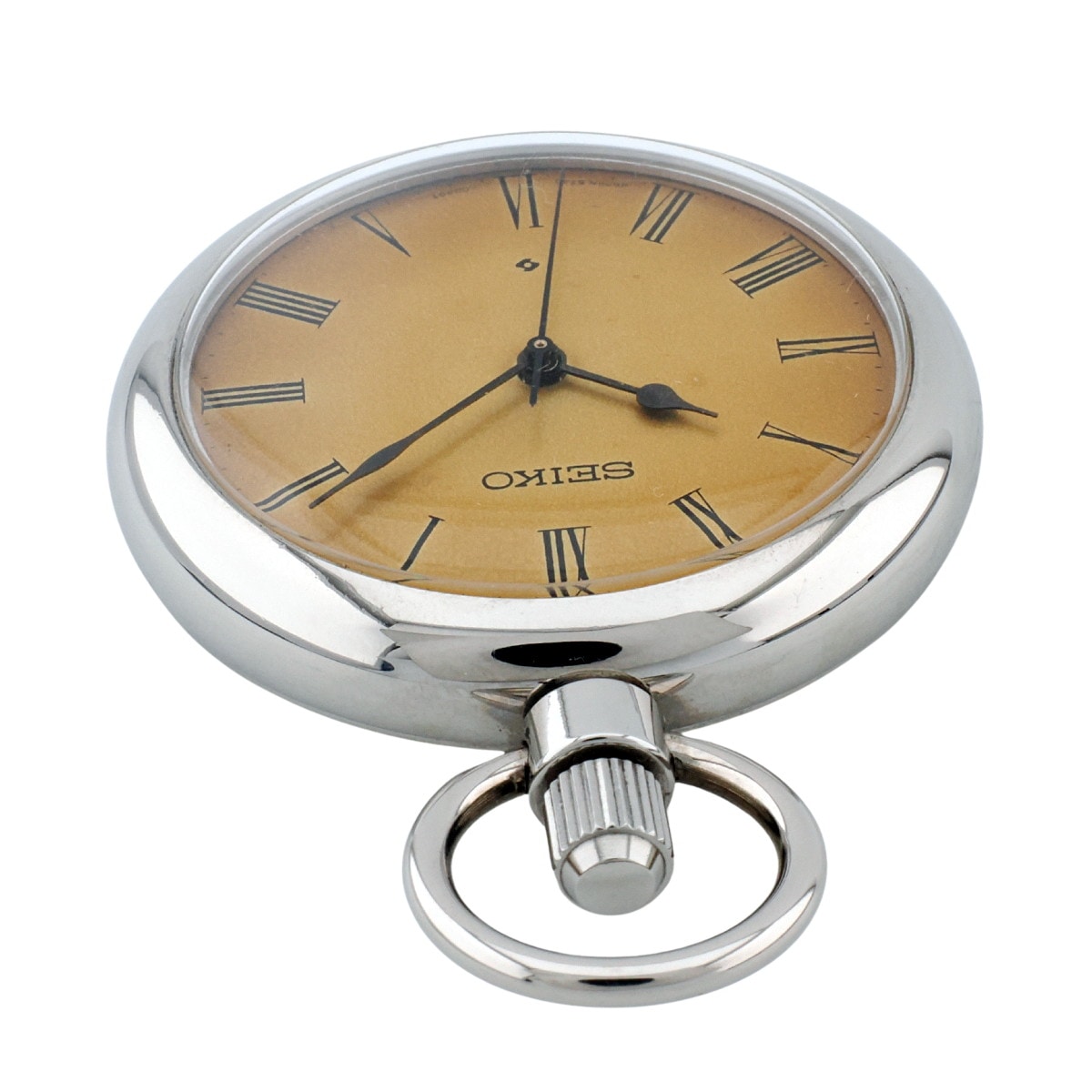 セイコー 懐中時計 5740-0080 ステンレス SEIKO革カバー付 10振動 ロードマーベルCal.5740C 手巻 OH済 1968年製（昭和43年）