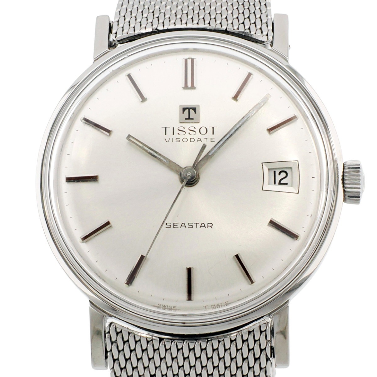 TISSOT シースター ヴィソデイト 42520 41520 純正メッシュブレス Cal.782-1 手巻 OH済 1969年製 ティソ