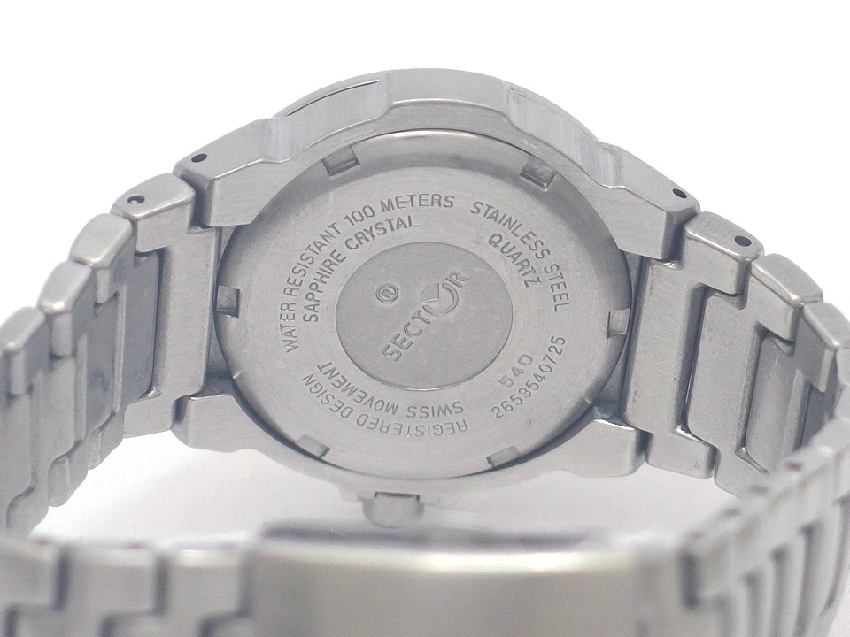 セクター 540シリーズ A3.540.725 レディース ブラック文字盤 クオーツ USED　Secter