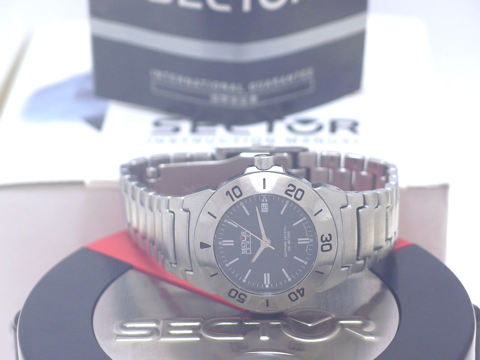 セクター 540シリーズ A3.540.725 レディース ブラック文字盤 クオーツ USED　Secter