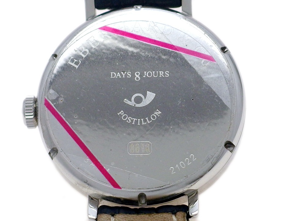 新品】エベラール 8デイズ ポスティオン 21022.2 手巻き 黒文字盤 正規品
