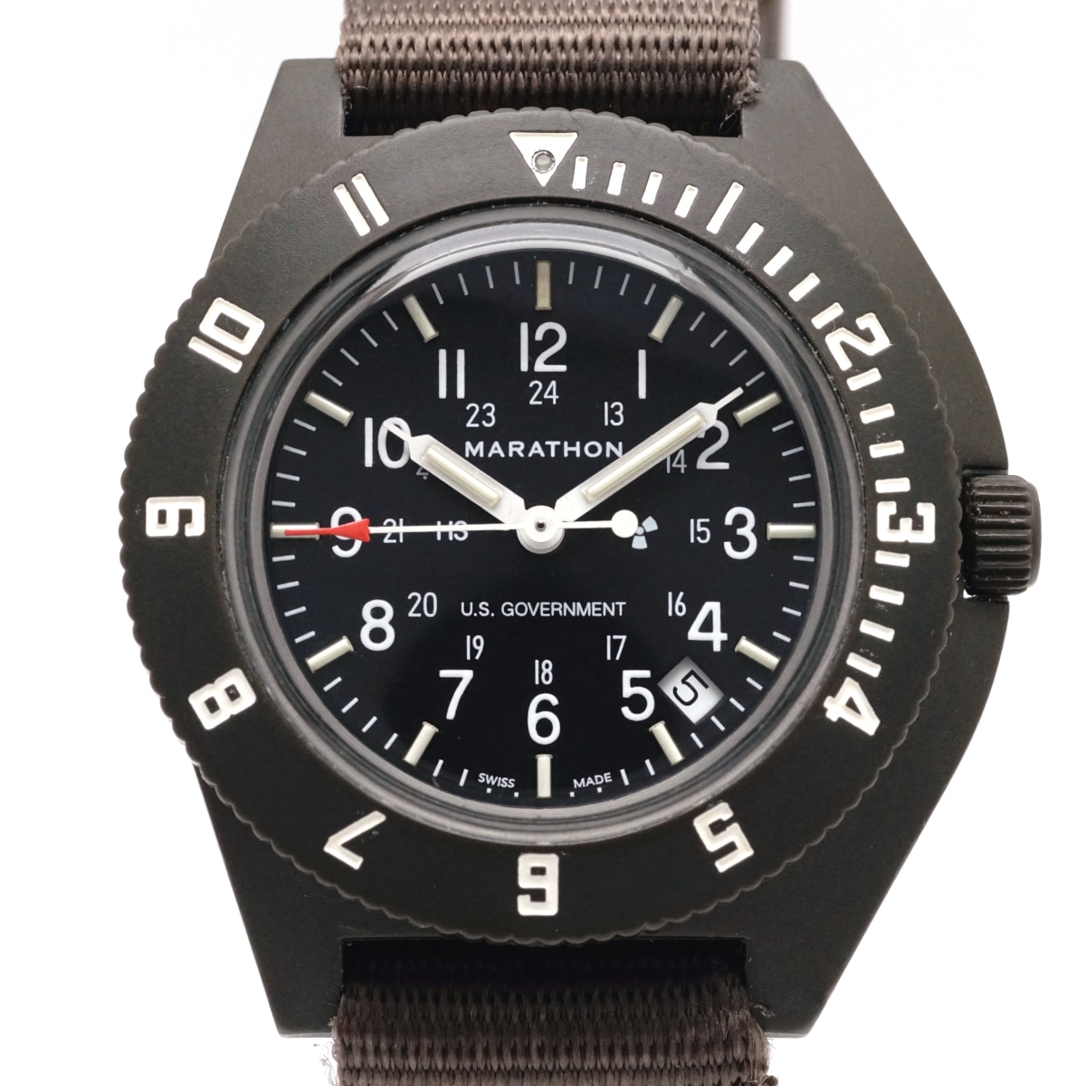 マラソン ナビゲーター デイト 茶色 WW194013SG クオーツ USED MARATHON