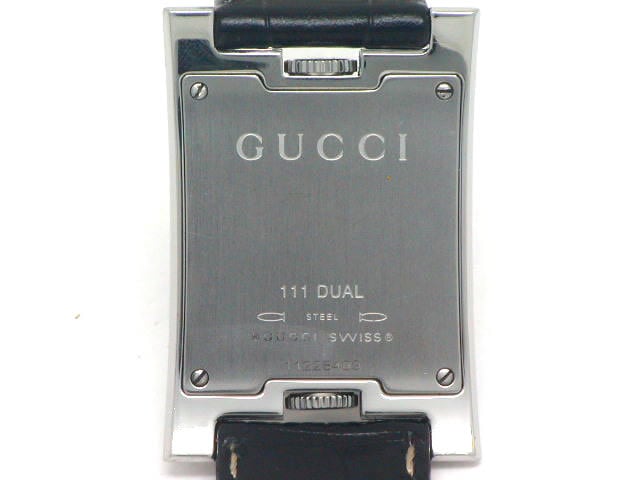 グッチ デュアルタイム 111 Dual クオーツ USED Gucci