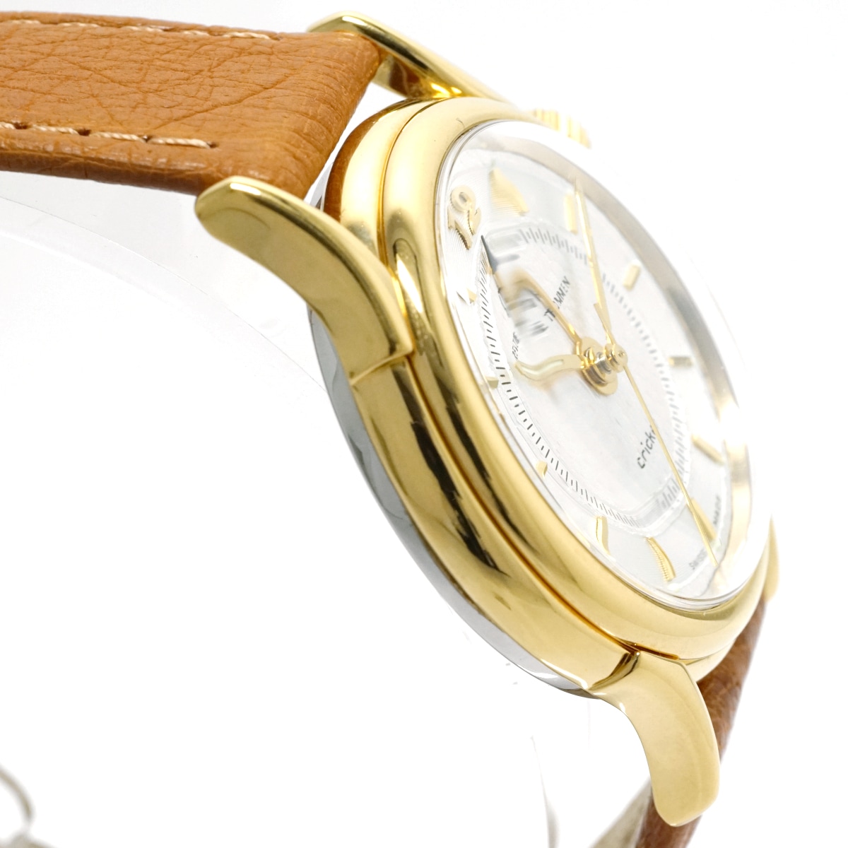 レビュートーメン クリケット 7922001 金メッキ アラーム機能付き Cal.AS1475 17石 手巻 OH済 USED