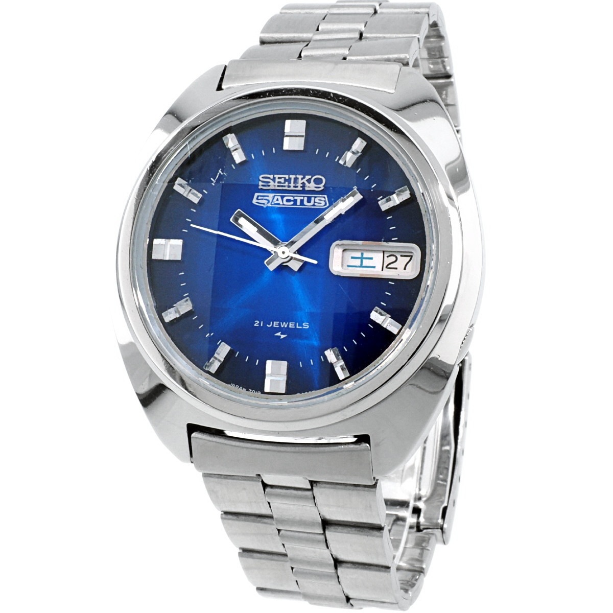 セイコー ファイブアクタス 7019-7350 9面カットガラス 自動巻 OH済