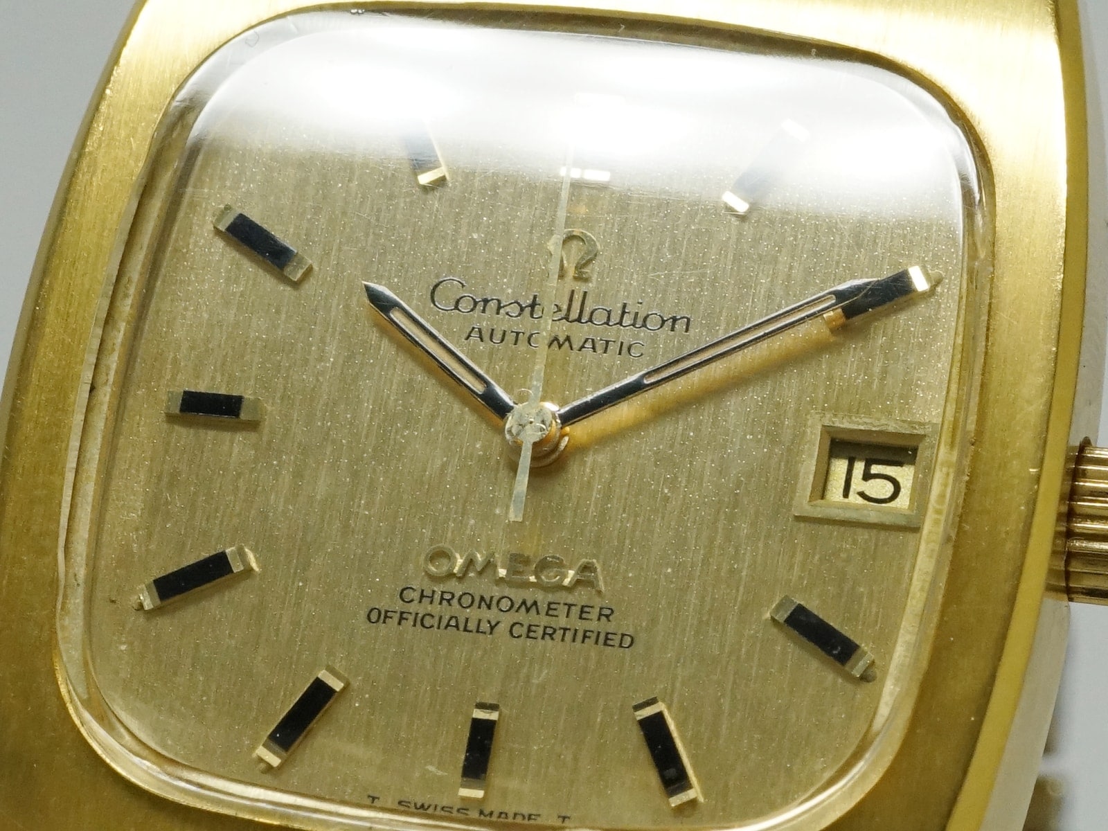 オメガ コンステレーション Ref.168.044 金メッキ 角型 後付純正