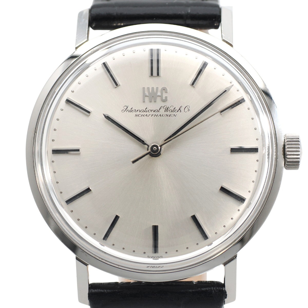 IWC ラウンドケース 純正箱・保証書付き 純正尾錠 Cal.89 手巻き OH済 1977年製