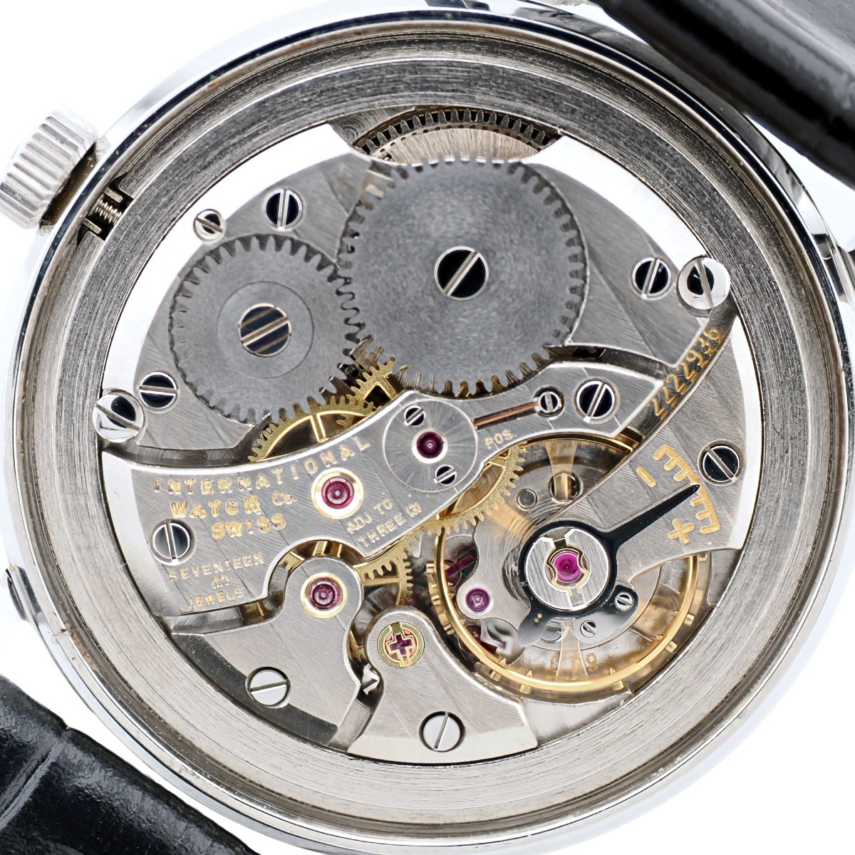 IWC ラウンドケース 純正箱・保証書付き 純正尾錠 Cal.89 手巻き OH済 1977年製