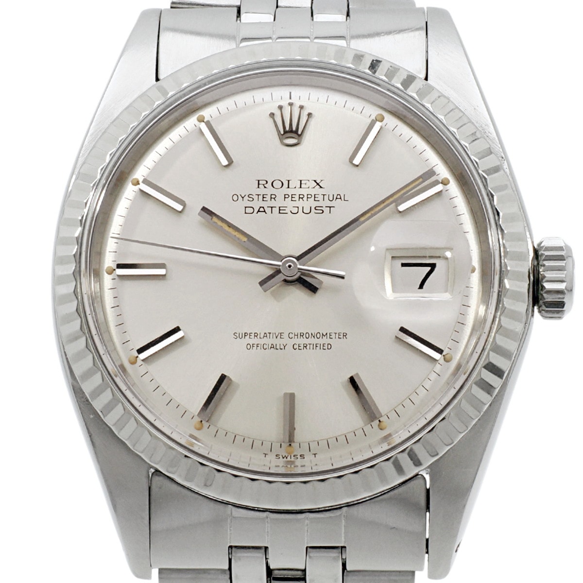 ロレックス デイトジャスト 自動巻き 【1601】 cal.1570【稼働品】 ロレックス デイトジャスト Ref.1601/4 ホワイトゴールドベゼル