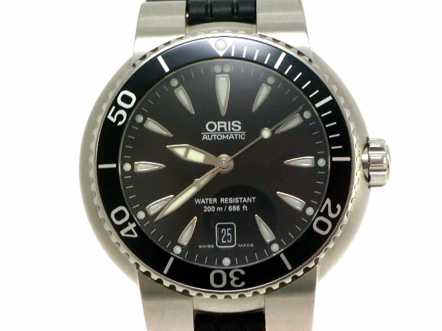 ORIS TT1ダイバーズ 自動巻き 時計 200m防水 メンズ